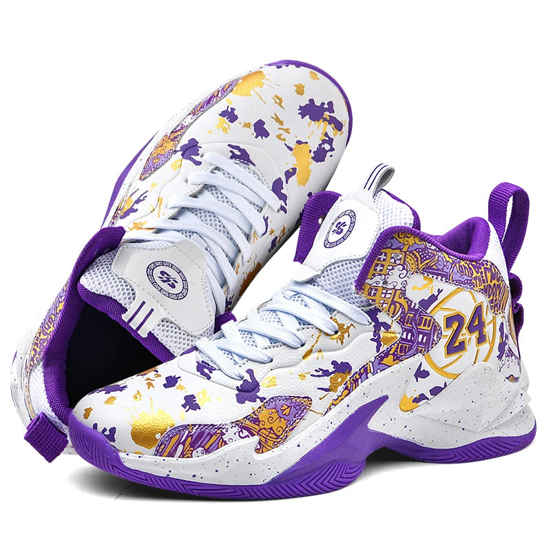 Men's Basketball Shoes, No-Slip, Breathable, Outdoor Shoes