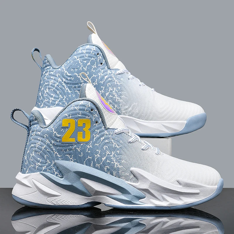Unisex Basketball Shoes, Breathable, Non-Slip, Outdoor, Fashion Sneakers