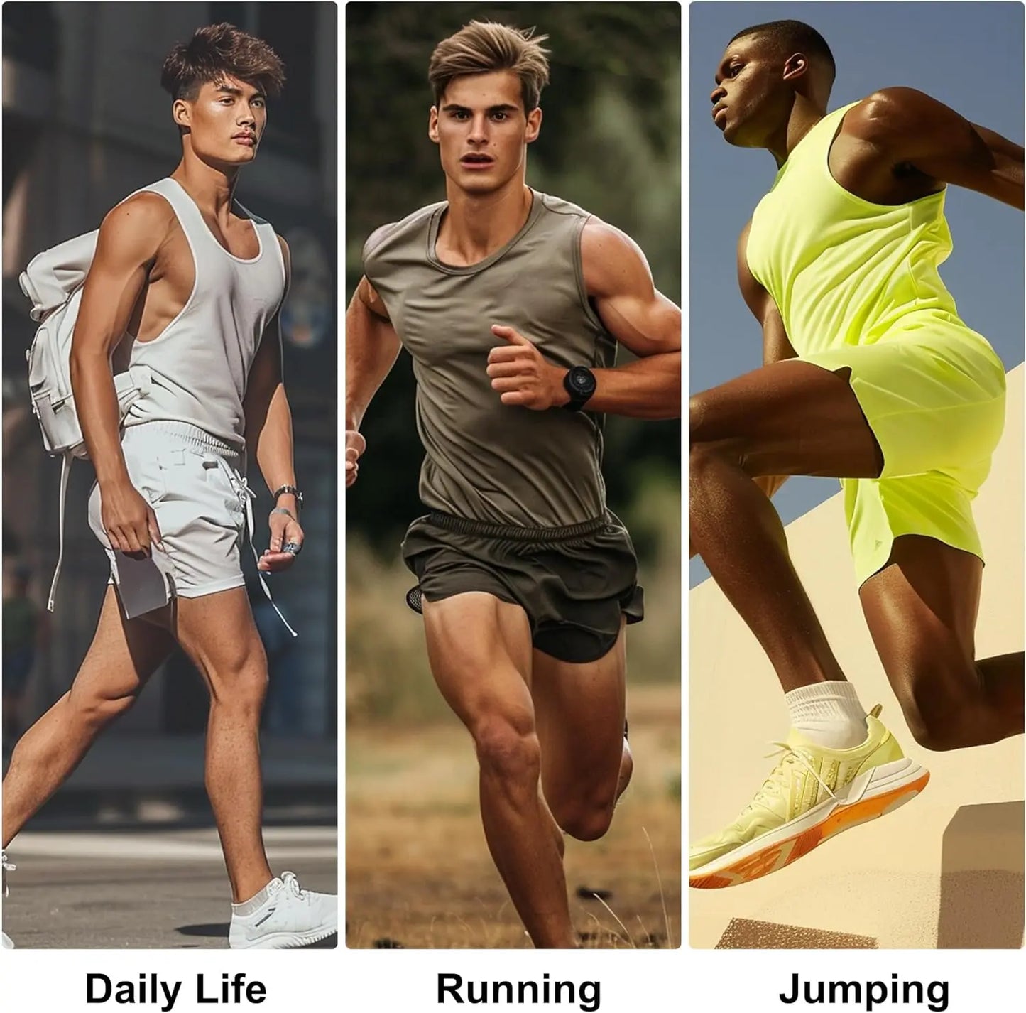 AIMPACT Men's Mesh Lightweight Shorts, Running, Sports, Jogger, with Large Pockets