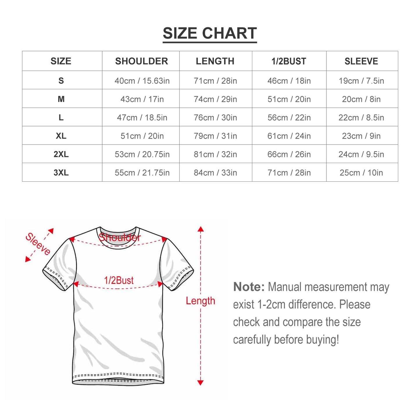 CHCH Men's Letter pattern T-shirt Simple Casual