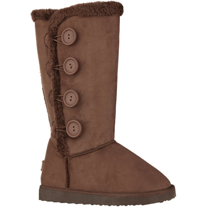 Women's Fur Lined Winter Boots Fleece Mid-Calf Flat Snow Boots