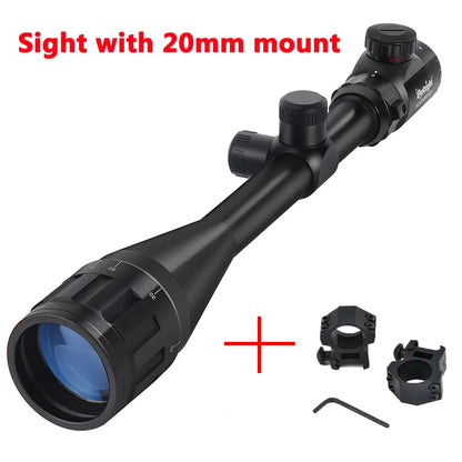 6-24x50 AO Hunting Rifle Scope, Illuminated Red/Green Reticle