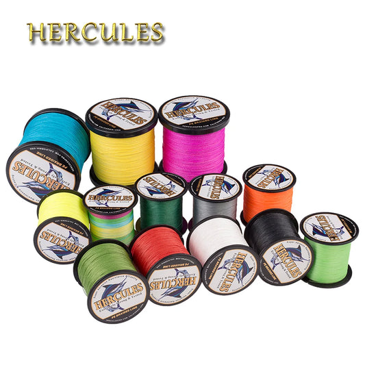 Hercules Braided Fishing Line 4 Strands Multifilament 500m Smooth 6-100LB