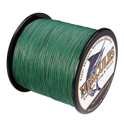 Hercules Braided Fishing Line 4 Strands Multifilament 500m Smooth 6-100LB