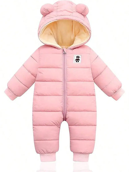 Cute Infant Toddler Snowsuit, Warm, Boy/Girl, Hooded, Zip