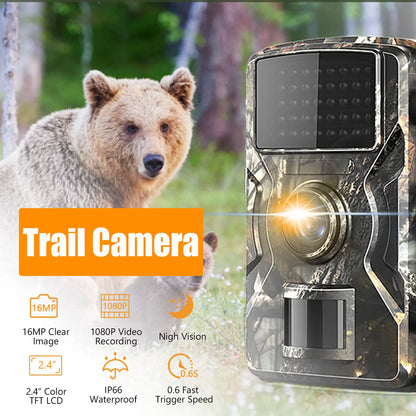 1080P Camera 2.0in LCD 16MP Infrared Night Vision Mobile Monitoring IP66 Waterproof Trail Camera