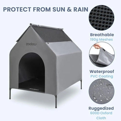 36" Large Dog House, Dog House for Large Dog Indoor or Outside, Weatherproof 600D PVC Outdoor