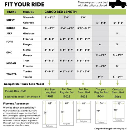 Truck Bed 2 Person Tent with Waterproof Material Coating, Comfortable and Spacious