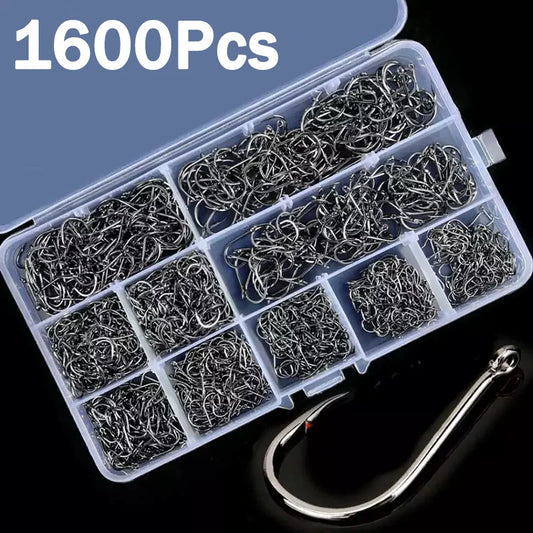 Carbon Steel Fishing Hooks Silver Circle Fishhook 3#-12# Jig, Tackle Boxes from 50-1600Pcs/Box