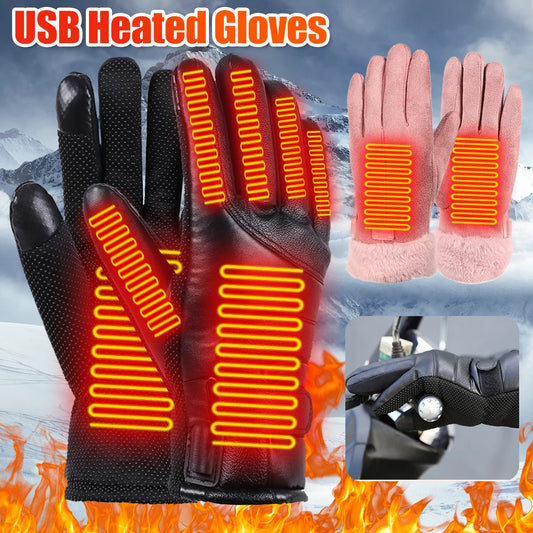 Electrically Heated Gloves, Unisex, USB plug-in, No Batteries