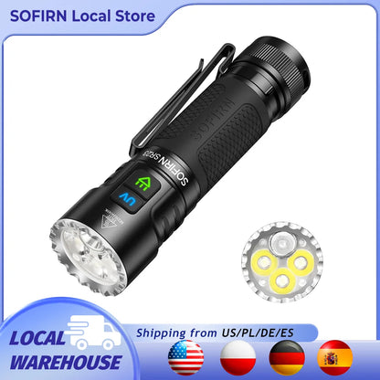3300 Lumen EDC Flashlight, USB C Rechargeable, Dual Switch with Magnetic Tailcap