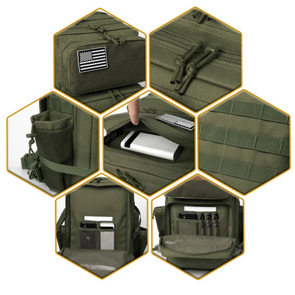 45L Tactical Backpack, Unisex, with Bottle Holder