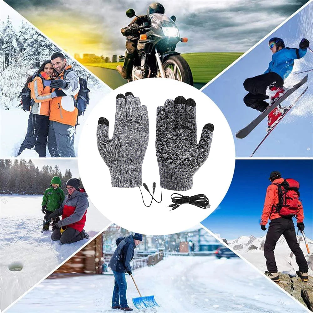 USB Electrically Heated Gloves, Full Finger, Non-Slip