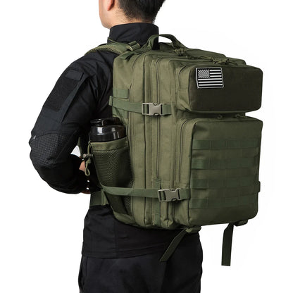 45L Tactical Backpack, Unisex, with Bottle Holder