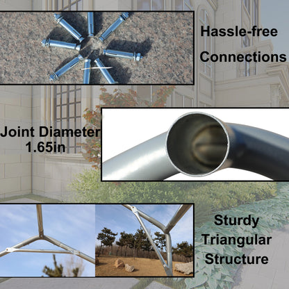 Canopy 10x20 FT Heavy Duty with Removable Sidewalls and Roll-up Ventilated Windows