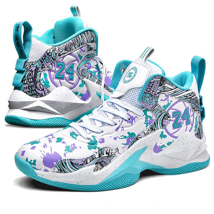 Men's Basketball Shoes, No-Slip, Breathable, Outdoor Shoes