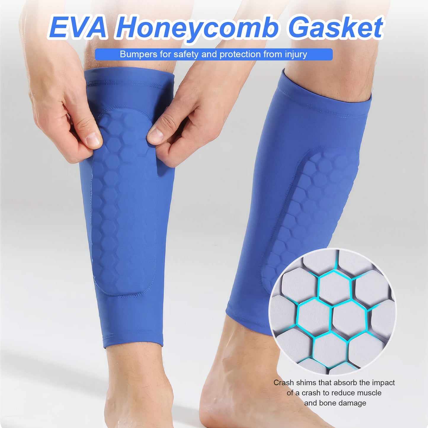 Lightweight, Ergonomic Shin Guards with Honeycomb Pads