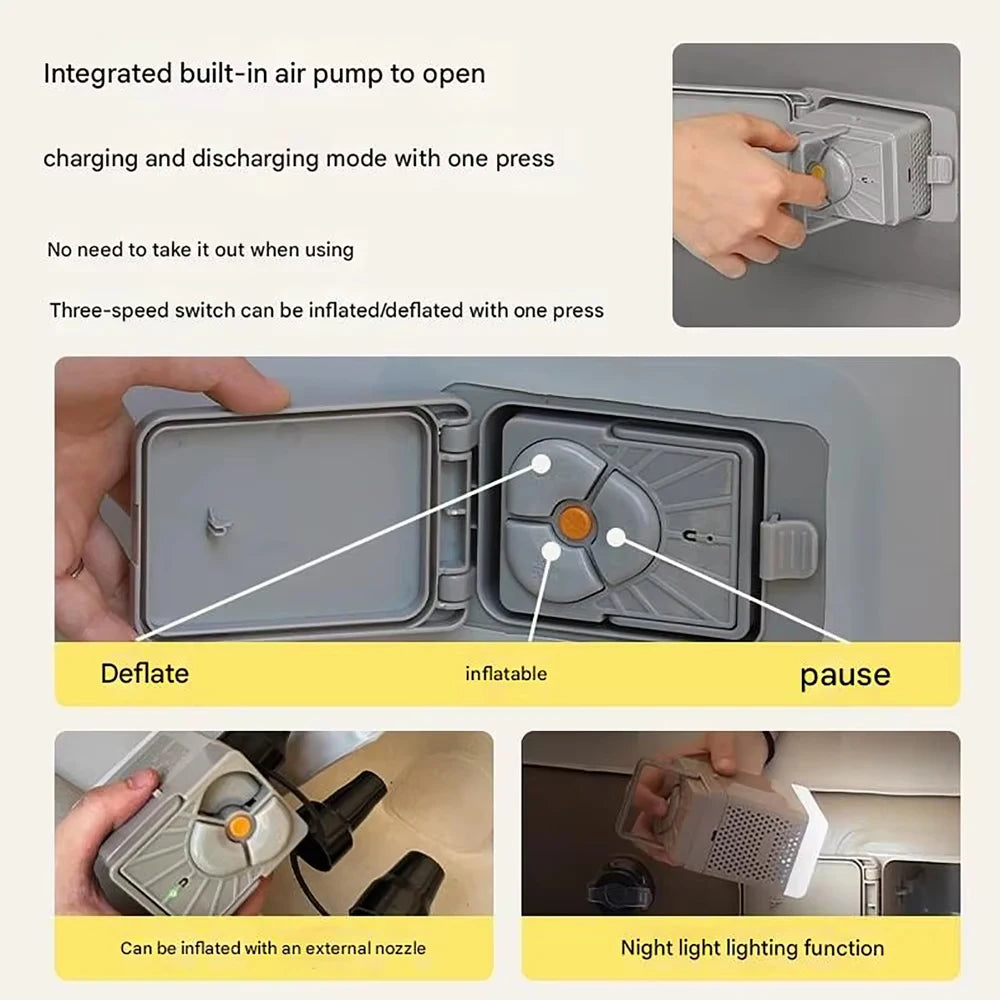 Gray 2 Persons Inflatable Mattress 48cm High