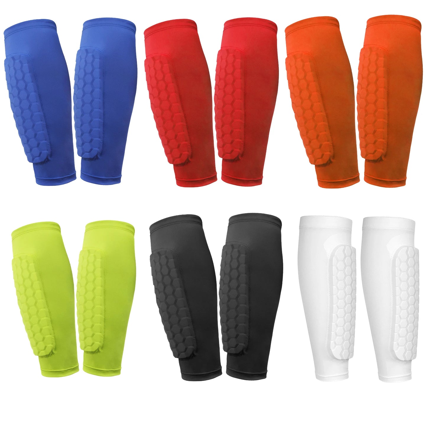 Shin Guards with Honeycomb Pads, Ergonomic, Lightweight