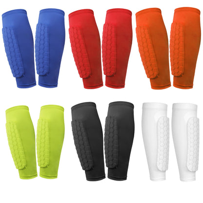 Shin Guards with Honeycomb Pads, Ergonomic, Lightweight