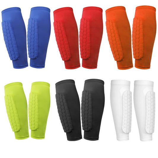 Shin Guards with Honeycomb Pads, Ergonomic, Lightweight