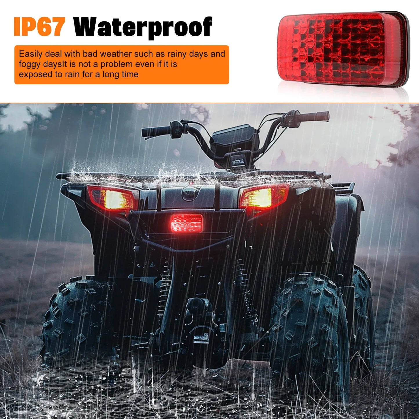 ATV Taillight Rear Brake Lamp for Yamaha Grizzly Big Bear Bruin Kodiak Wolverine Rhino Viking OEM 5KM-84710-01-00