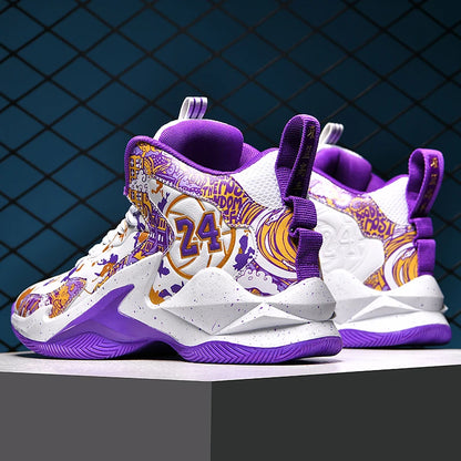 Men's Basketball Shoes, No-Slip, Breathable, Outdoor Shoes