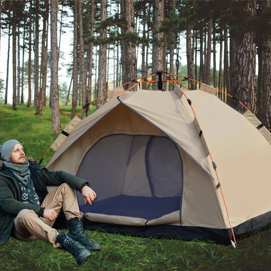 Quick-opening Tent, Rainproof, Sunshine-proof with Two windowless doors