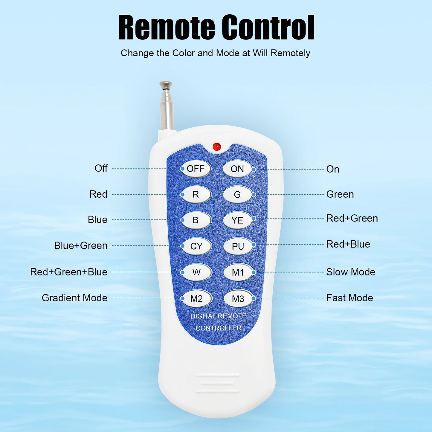 Underwater Light RGB Swimming Lamp IP68 Waterproof ABS 36W  Fountain Lighting 7 Color Changing