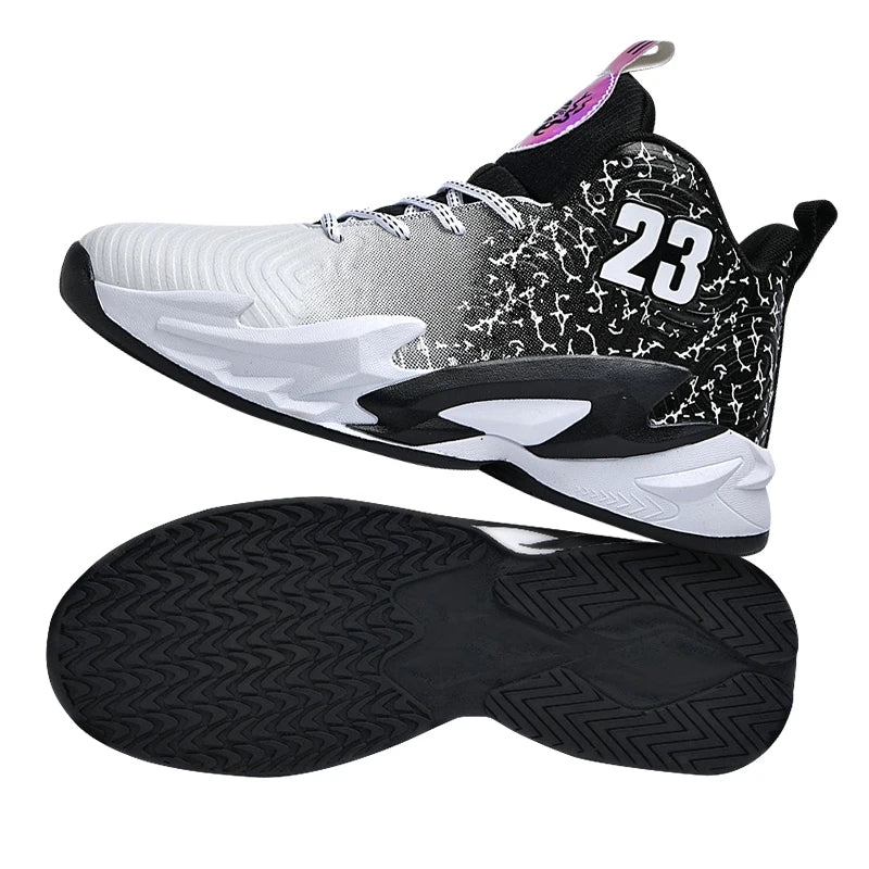 Unisex Basketball Shoes, Breathable, Non-Slip, Outdoor, Fashion Sneakers
