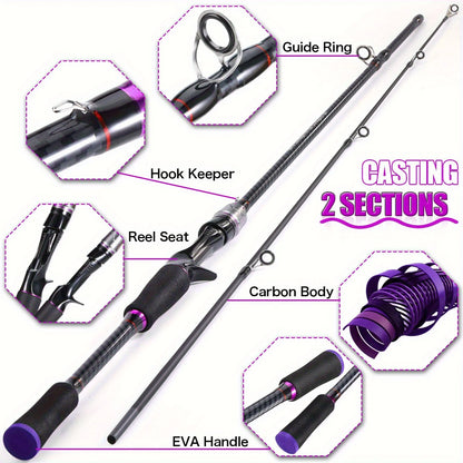 180cm Sectional Fishing Rod, Carbon Fiber