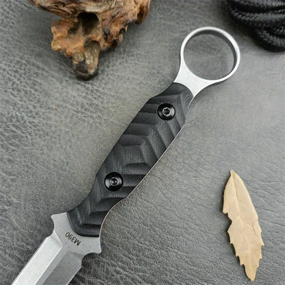 Straight Knife, D2 Steel G10 Handle, Camping Survival EDC Fishing Gear, Men's Gift