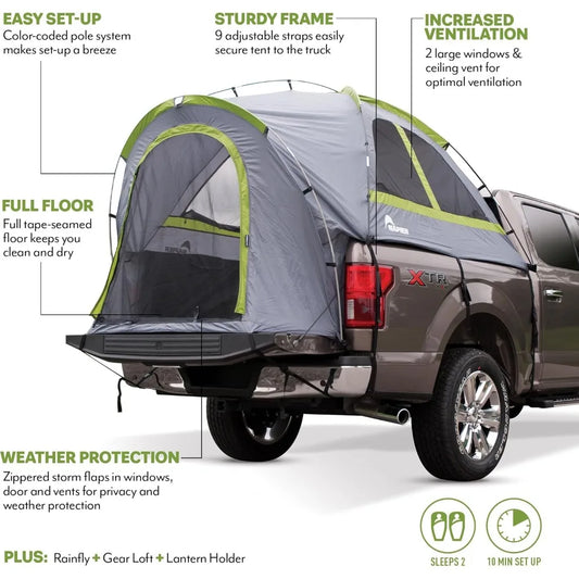 Truck Bed 2 Person Tent with Waterproof Material Coating, Comfortable and Spacious