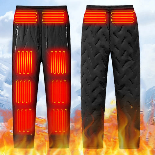 Unisex Heated Thermal Pants, 10 Heating Zones, 3 Temperature Modes, Waterproof, Electric Clothing