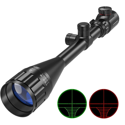 6-24x50 AO Hunting Rifle Scope, Illuminated Red/Green Reticle