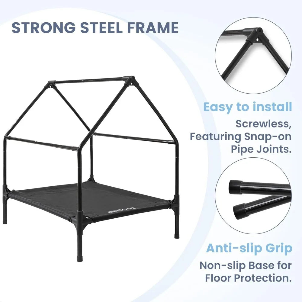 36" Large Dog House, Dog House for Large Dog Indoor or Outside, Weatherproof 600D PVC Outdoor