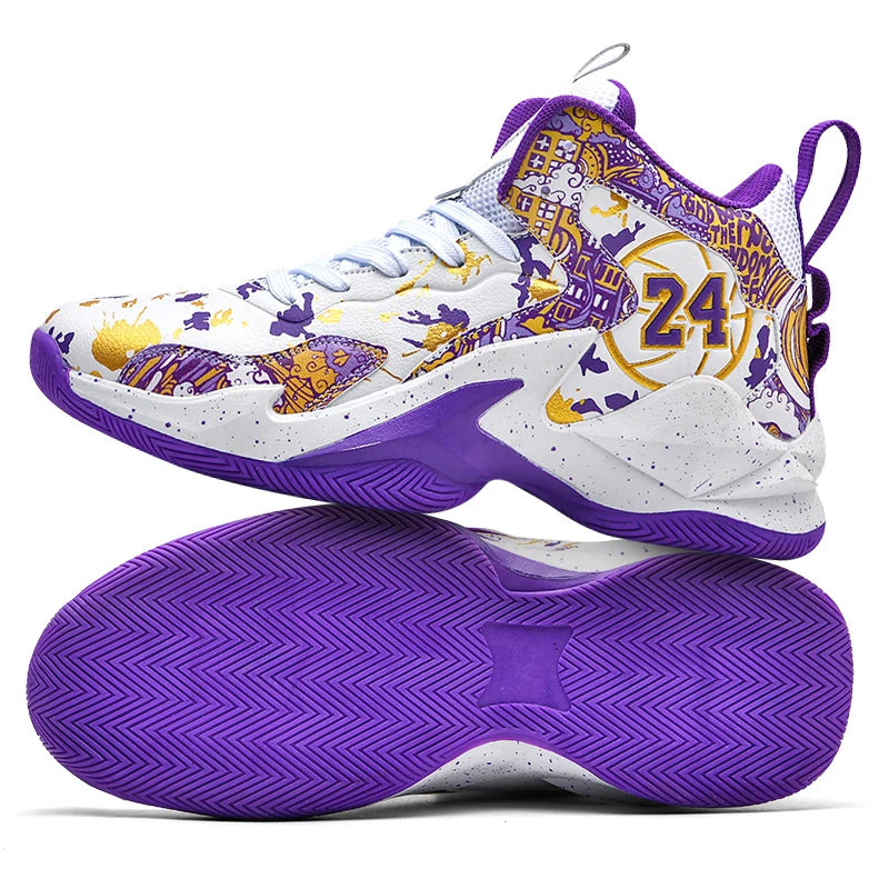 Men's Basketball Shoes, No-Slip, Breathable, Outdoor Shoes