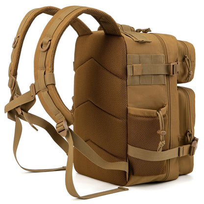 25L Laser Cut Molle Daypack, Small Bug Out Bag, Hunting Rucksack with Dual Cup Holders