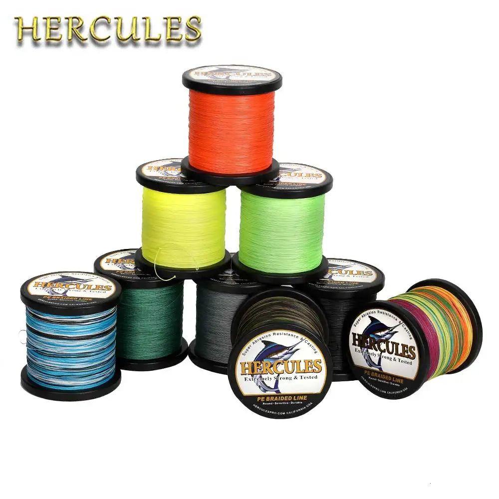 Hercules 12 Strand Multifilament Braided Fishing Line, 0.12 mm-0.75 mm,  10 LB - 200 LB