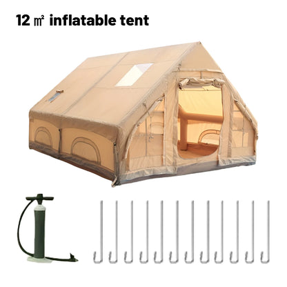Inflatable Tents For Adult Luxury Camping, With Stove Plug, 4/6/8 Person Family Camping