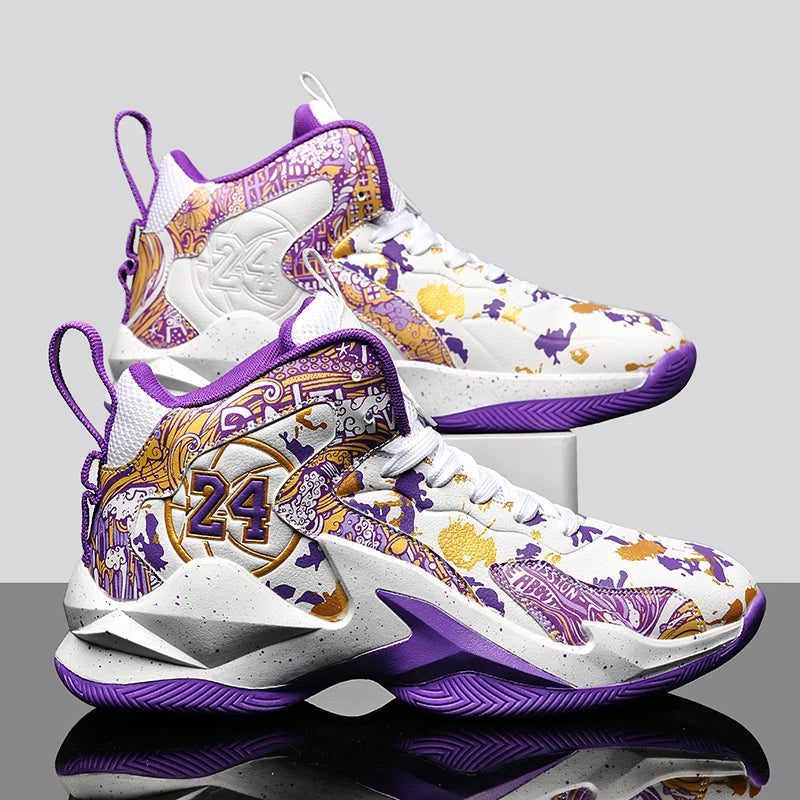 Men's Basketball Shoes, No-Slip, Breathable, Outdoor Shoes