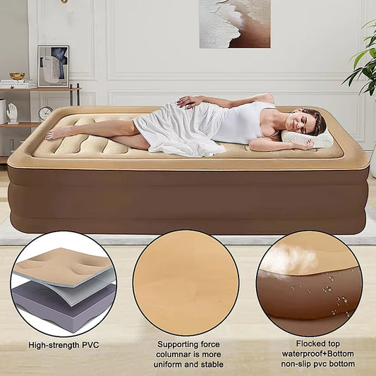 Gray 2 Persons Inflatable Mattress 48cm High