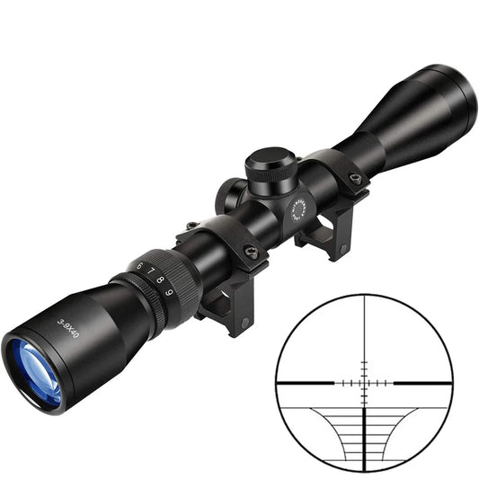 3-9X40 Hunting Rifle Scope, Mil Dot Reticle