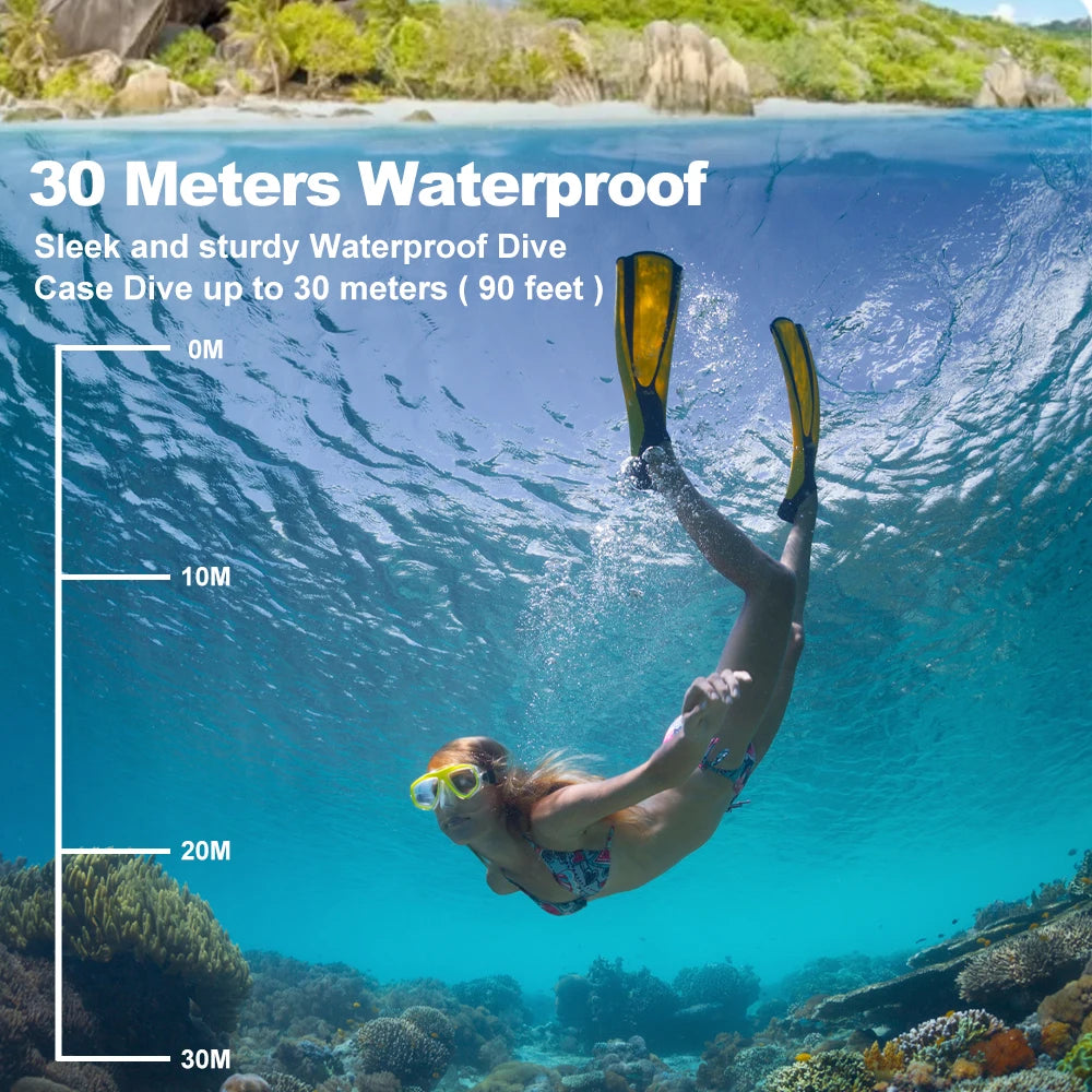 Action Video Camera Ultra HD 4K30FPS, 16.0MP Wi-Fi, 2.0" Screen, Webcam, Underwater 30M, Helmet