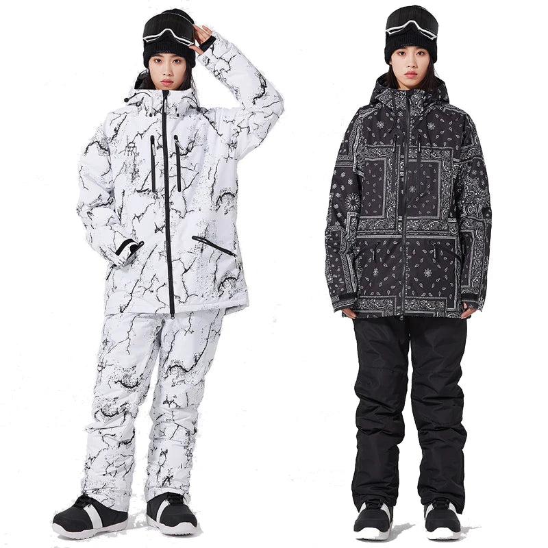 New Fashion, Men's and Women's Two-Piece Snowsuits