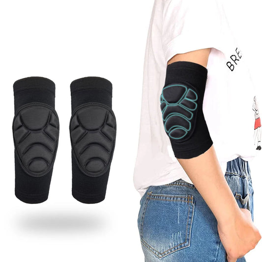 1 Pair Thick Sponge Elbow Pads for Kids, Tennis, Badminton