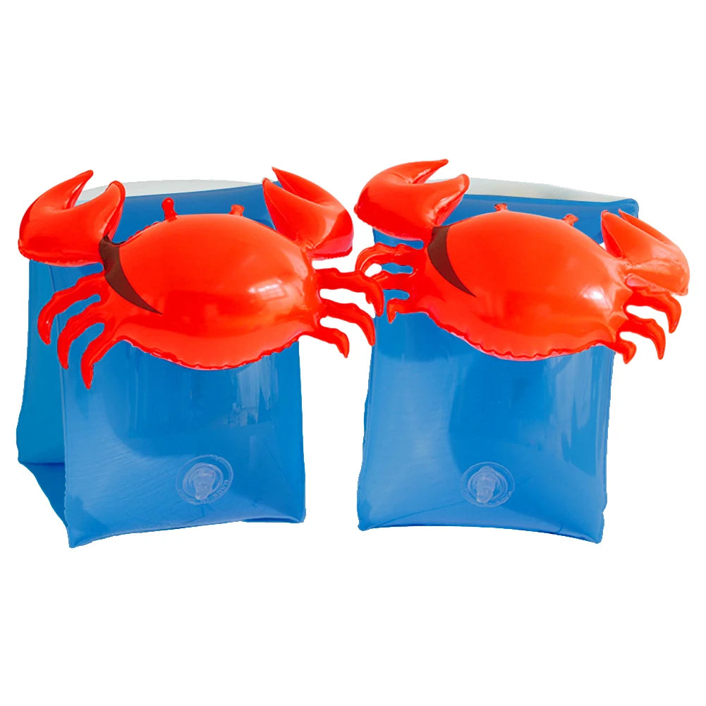 PVC Inflatable arm bands help children float while learning water sports.