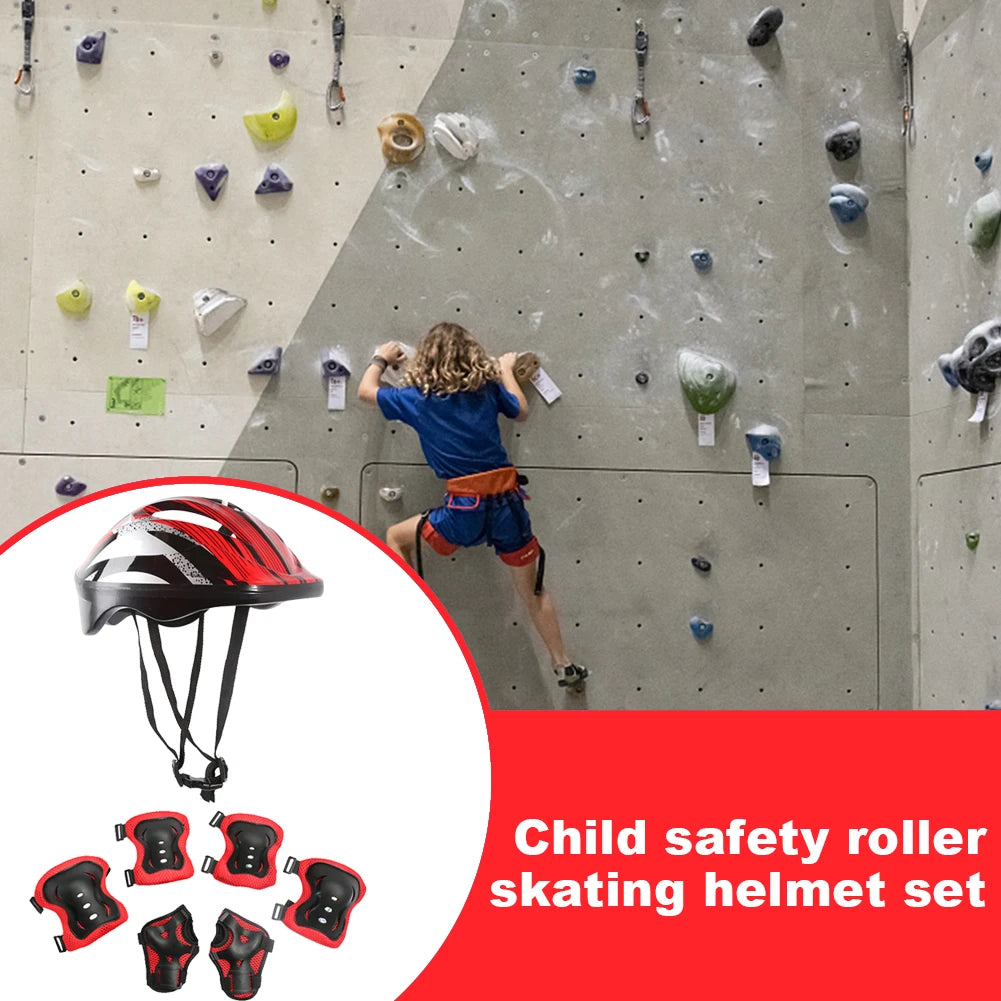 Kids Protective Gear Set: Helmet, Knee Pads, Elbow Pads and Wrist Guards