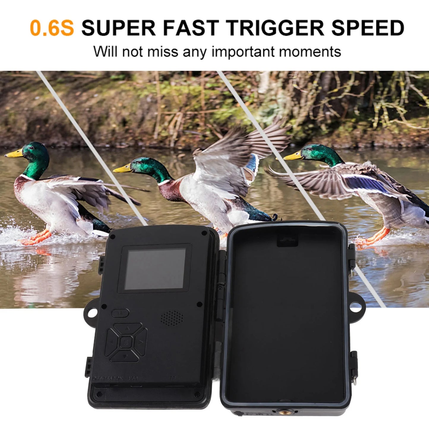 1080P Camera 2.0in LCD 16MP Infrared Night Vision Mobile Monitoring IP66 Waterproof Trail Camera