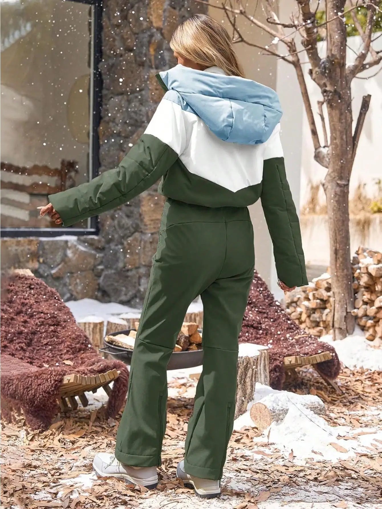 Thermal Snowsuit for Women, Waterproof, One Piece